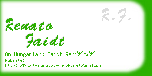 renato faidt business card